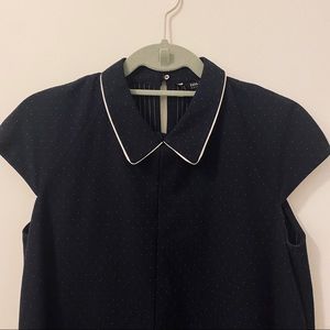 Zara pin dot collared swing dress